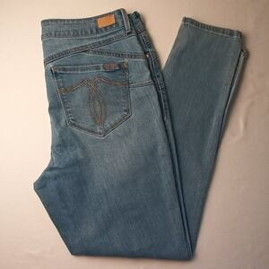 Seven7 Women Booty Shaper High Rise Skinny Leg Jeans Size 12 Medium Wash Stretch
